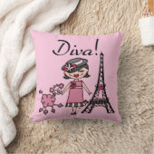 黒髪の花型女性歌手 クッション (ブランケット)