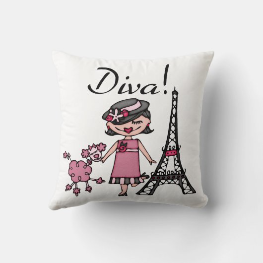 黒髪の花型女性歌手 クッション (裏面)