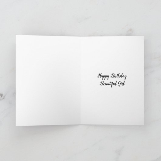 黒髪の青い目のアニメガール カード (内部)