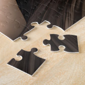 黒髪の青い目のアニメガール ジグソーパズル (側面)