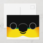 黒髪の顔 シーズンポストカード (正面/裏面)