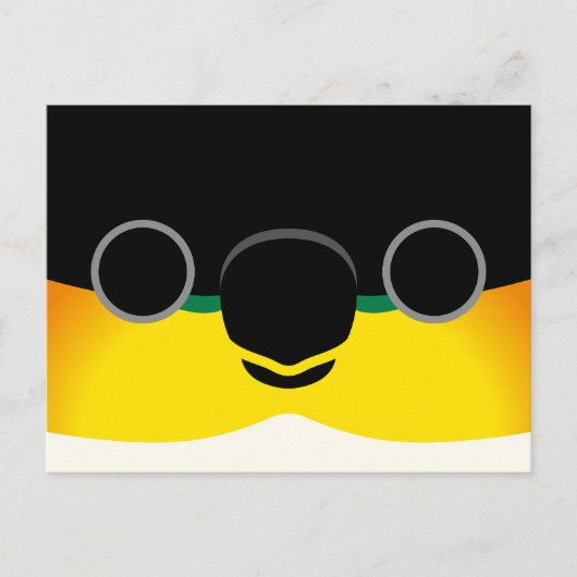 黒髪の顔 シーズンポストカード (正面)