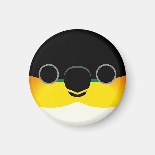 黒髪の顔 マグネット (正面)