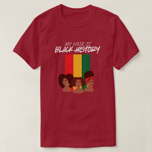"黒髪は歴史" ヘリテージ グラフィックTシャツ Tシャツ (デザイン正面)