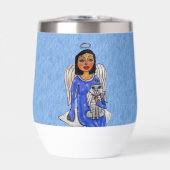 黒髪エンジェル青の瞳を雲に猫ブルー (正面)