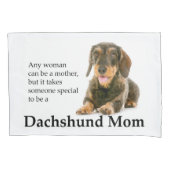 黒髪ダシュント母ピローケース 枕カバー (正面)