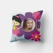 黒髪バレリーナ枕 クッション (裏面)