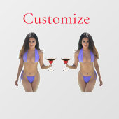 黒髪ビキニ美しいサンダー_コーブ ウィンドウサイン (シート)