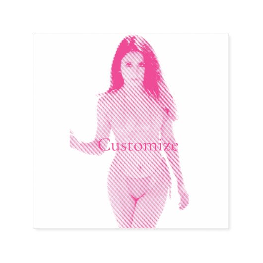 黒髪ビキニ美しいサンダー_コーブ セルフインキングスタンプ (デザイン)