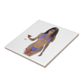 黒髪ビキニ美しいサンダー_コーブ タイル (側面)