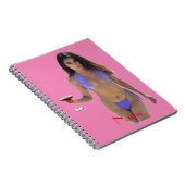 黒髪ビキニ美しいサンダー_コーブ ノートブック (右側)