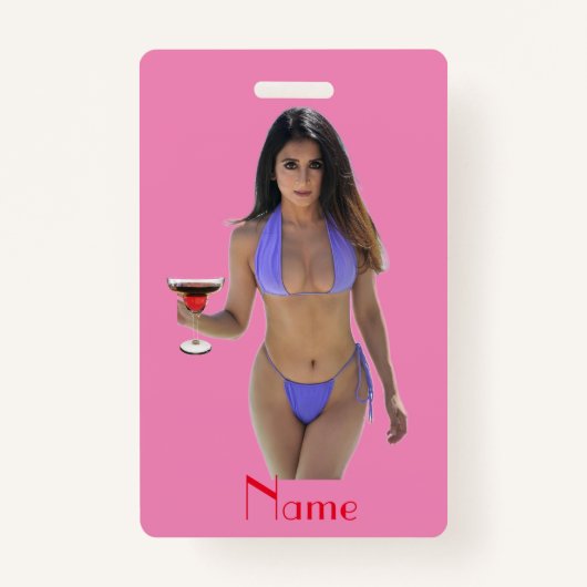 黒髪ビキニ美しいサンダー_コーブ バッジ (正面)