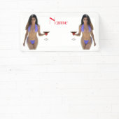 黒髪ビキニ美しいサンダー_コーブ 横断幕 (インサイチュ)