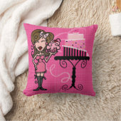 黒髪ベイカー枕 クッション (ブランケット)