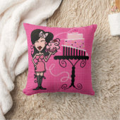 黒髪ベイカー枕 クッション (ブランケット)