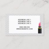 黒髪メイクアップアーティストの女性 名刺 (裏面)