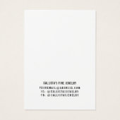 黒髪モダン唇ガールイヤリングディスプレイカード (裏面)