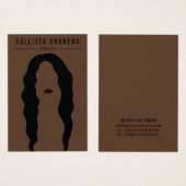 黒髪モダン唇ガールイヤリングディスプレイカード (正面&裏面)