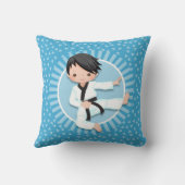 黒髪空手少年柔道武術術 クッション (裏面)