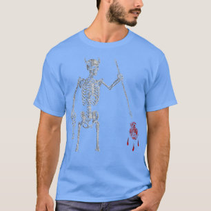 黒髭の海賊カリブのスケルトン戦闘旗 Tシャツ