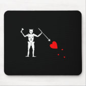 黒髭の海賊旗ジョリーロジャースケルトンハロウ マウスパッド (正面)