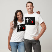 黒髭の海賊旗ジョリーロジャースケルトンハロウ Tシャツ (ユニセックス)