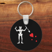 黒髭の海賊旗 キーホルダー (正面)