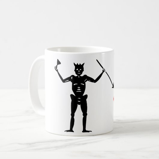 黒髭の海賊旗 コーヒーマグカップ (正面左)