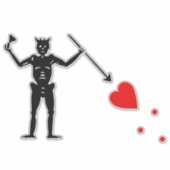 黒髭の海賊旗 シール (正面)