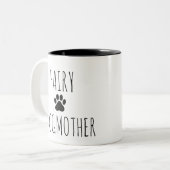 黒魅力的はっきりしたタイポグラフィポー愛犬家ペット ツートーンマグカップ (正面左)