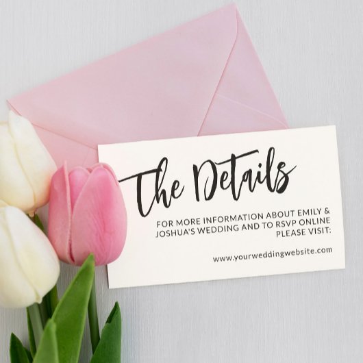 黒魅力的書の結婚詳細 エンクロージャーカード