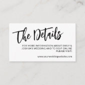 黒魅力的書の結婚詳細 エンクロージャーカード (正面)