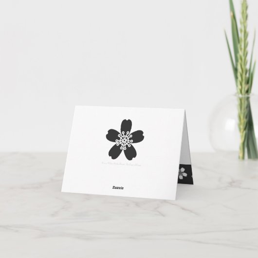 黒魅力的桜サンキューカード サンキューカード (裏面)