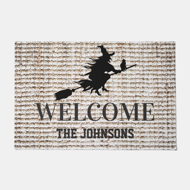 黒魔不気味女ハロウィン ドアマット (正面)