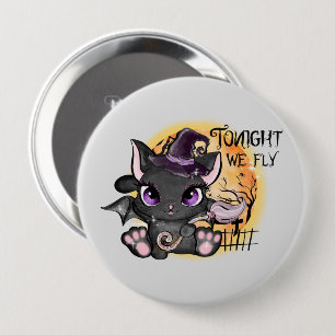 黒魔女猫 ハロウィーンキャット 缶バッジ