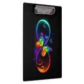 黒鮮やかに虹の蝶がある無限大 クリップボード (右)