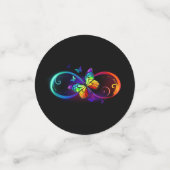 黒鮮やかに虹の蝶がある無限大 コンフェッティ (スモール正面)