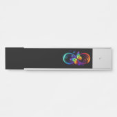 黒鮮やかに虹の蝶がある無限大 サインプレート (正面)