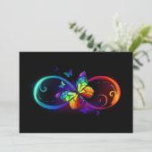 黒鮮やかに虹の蝶がある無限大 サンキューカード (スタンド正面)