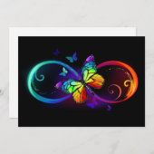 黒鮮やかに虹の蝶がある無限大 セーブザデート (正面/裏面)