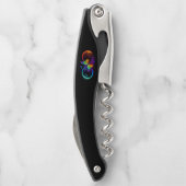 黒鮮やかに虹の蝶がある無限大 ソムリエナイフ (裏面)