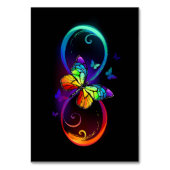 黒鮮やかに虹の蝶がある無限大 テーブルナンバー (正面)