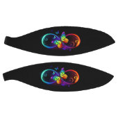 黒鮮やかに虹の蝶がある無限大 バスケットボール (パネル)