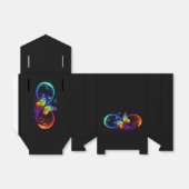 黒鮮やかに虹の蝶がある無限大 フェイバーボックス (折り畳みなし)