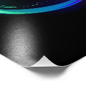 黒鮮やかに虹の蝶がある無限大 フォトプリント            (角)