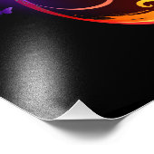 黒鮮やかに虹の蝶がある無限大 フォトプリント            (角)