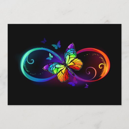 黒鮮やかに虹の蝶がある無限大 プログラム (正面)