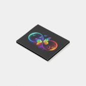 黒鮮やかに虹の蝶がある無限大 ポストイット (アングル)