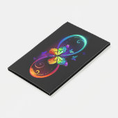 黒鮮やかに虹の蝶がある無限大 ポストイット (アングル)