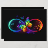 黒鮮やかに虹の蝶がある無限大 メニュー (正面/裏面)